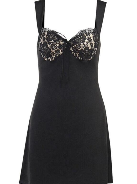 Lace Strappy Mini Dress
