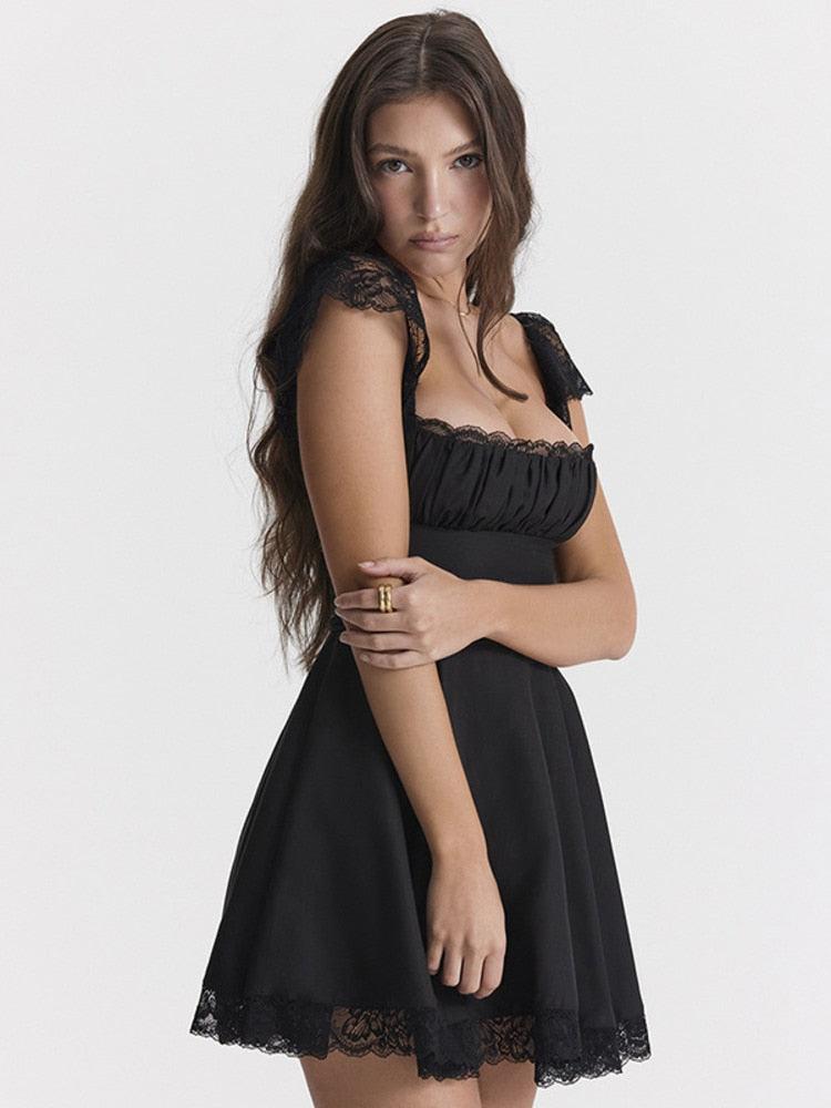 Ruffled Sleevless Corset Dress