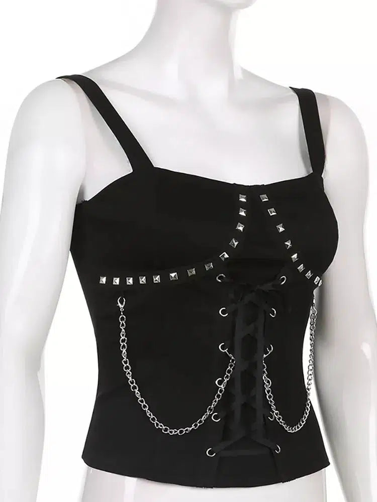 Goth Dark Grunge E-girl Crop Top