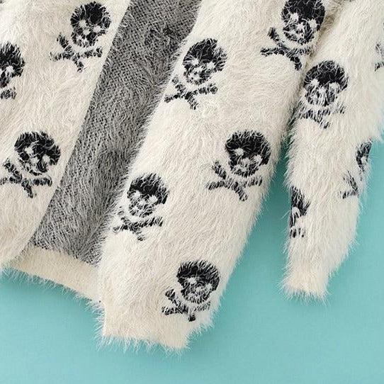 Skull Knitted Cardigan - Vellarmi