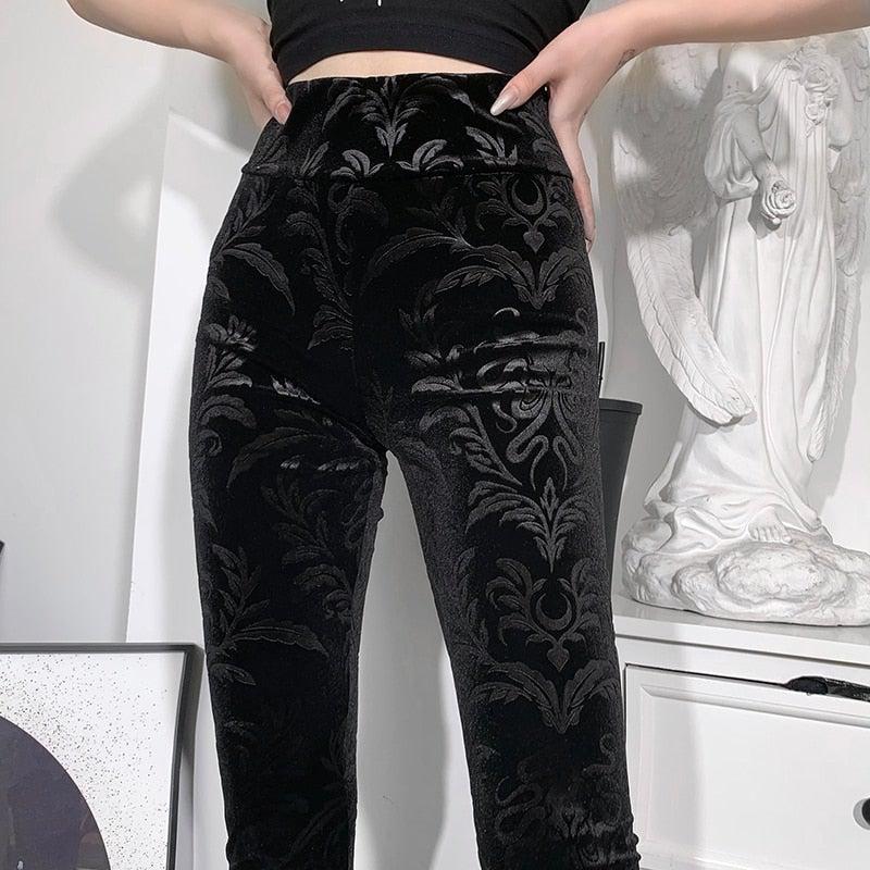 Street wear High Waist Gothic Leggings - Vellarmi