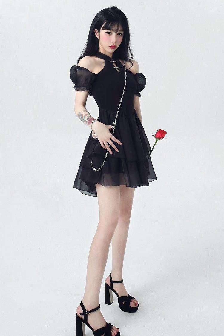 Solid Short Sleeve Dress