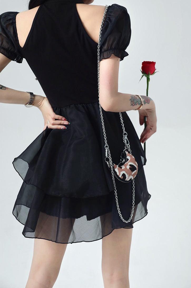 Solid Short Sleeve Dress