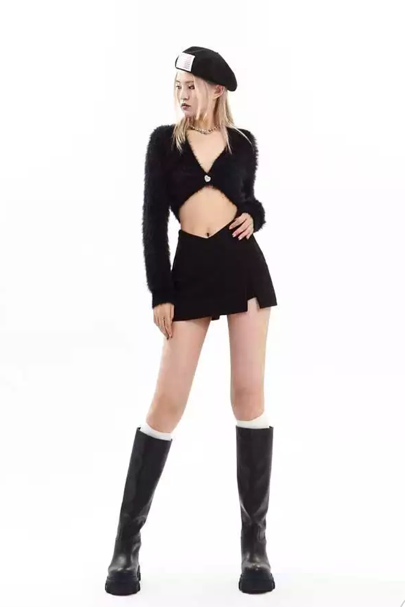 Mini Side Split Short Skirt