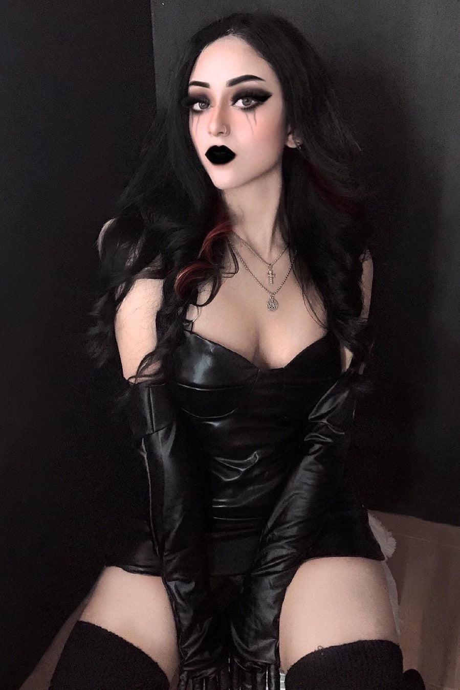 Bodycon Leather Strappy Dress