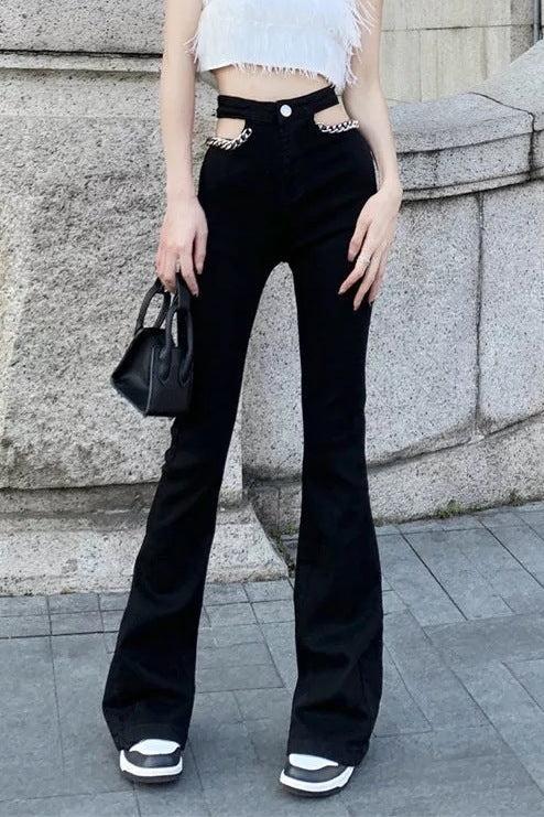 Chain Flare Jeans