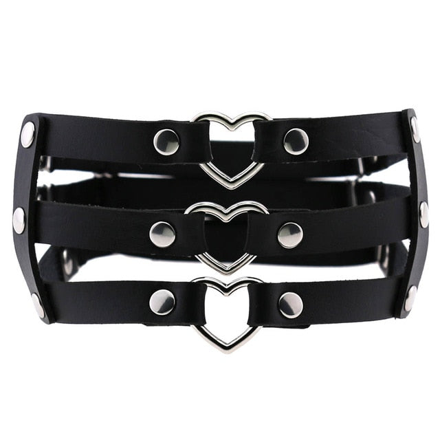 Triple Love Thigh Garter Belt - Vellarmi