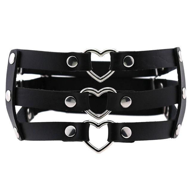 Triple Love Thigh Garter Belt - Vellarmi