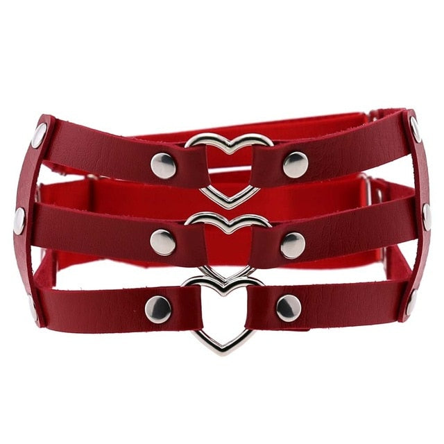 Triple Love Thigh Garter Belt - Vellarmi