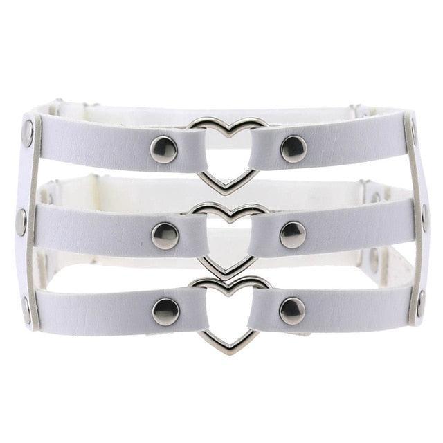 Triple Love Thigh Garter Belt - Vellarmi