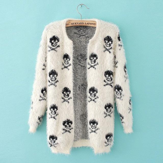 Skull Knitted Cardigan - Vellarmi