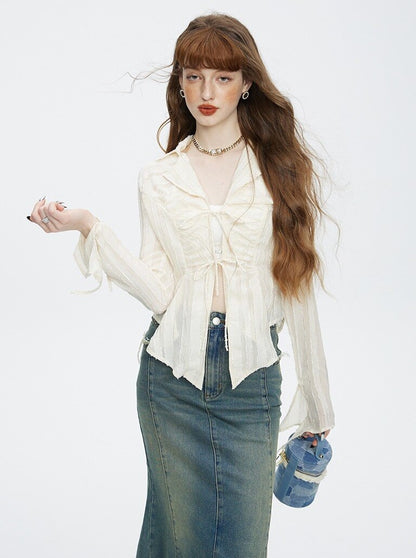 Irregular Lace Shirt