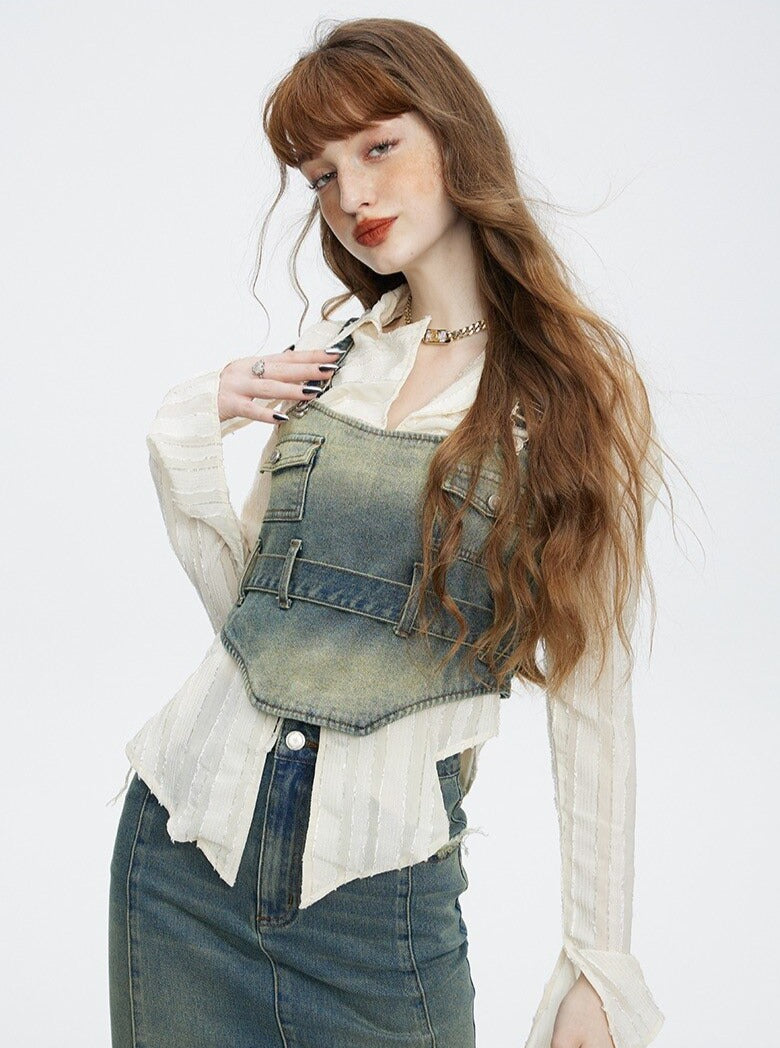 Irregular Lace Shirt