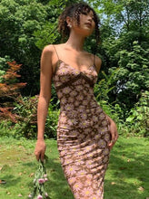 Load image into Gallery viewer, Flower Long Bodycon Dress
