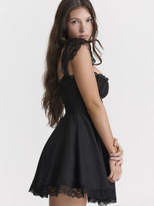 Ruffled Sleevless Corset Dress