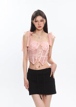 Load image into Gallery viewer, Black Lace Corset Top
