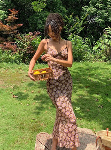 Flower Long Bodycon Dress