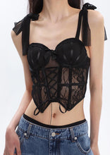 Load image into Gallery viewer, Black Lace Corset Top
