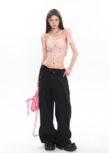 Load image into Gallery viewer, Black Lace Corset Top
