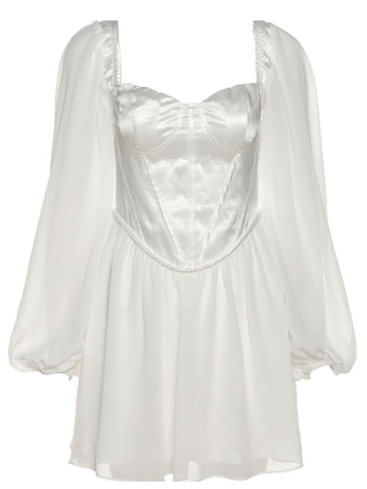 Lotus Leaf Sleeve Dress