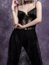 Load image into Gallery viewer, Goth Dark  See Through Bustier Top
