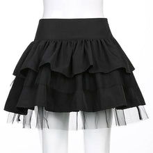 Load image into Gallery viewer, Dark Gothic Lace Up Skirt - Vellarmi
