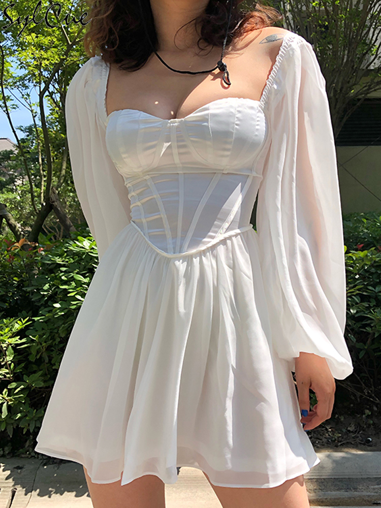 Lotus Leaf Sleeve Dress