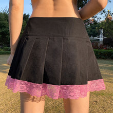 Load image into Gallery viewer, Cute Black Lace Mini Skirt - Vellarmi
