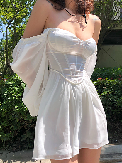 Lotus Leaf Sleeve Dress