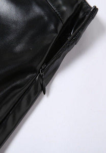 Leather Hollow Skirt