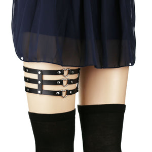 Triple Love Thigh Garter Belt - Vellarmi