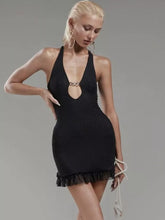 Load image into Gallery viewer, Gothic Black Sexy Streetwear Dress
