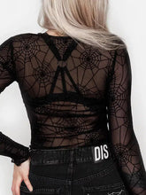 Load image into Gallery viewer, Gothic Spider Web Long Sleeve  Bodycon
