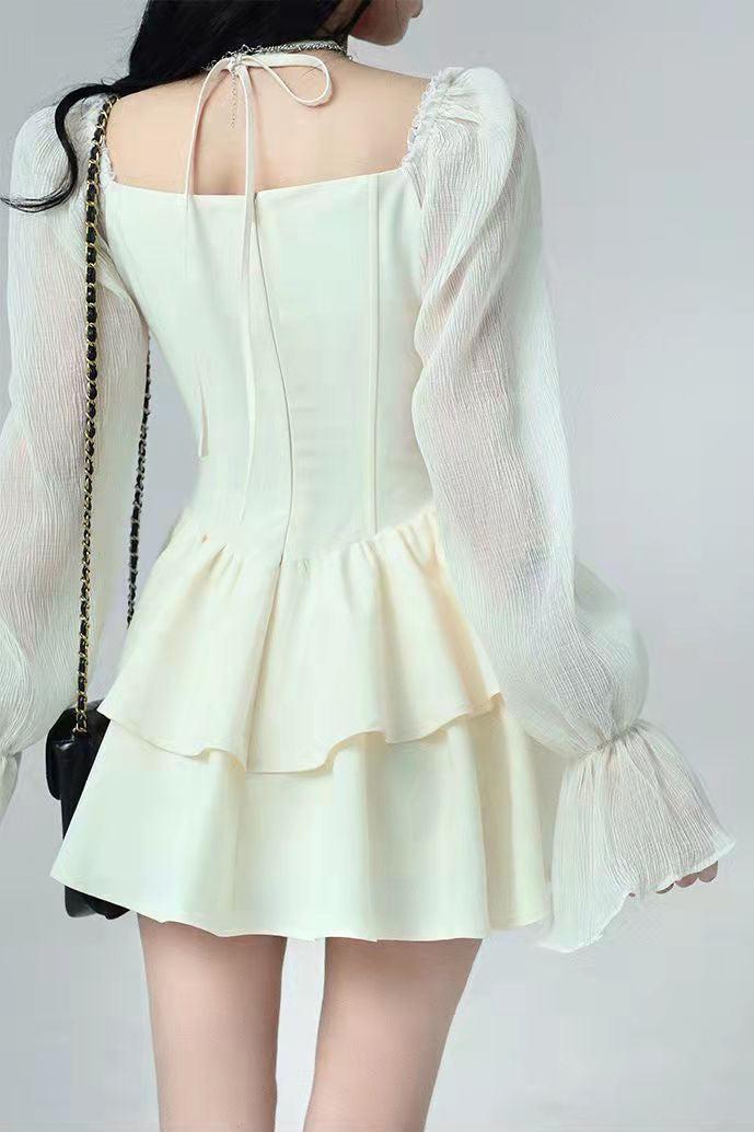 Long Sleeve Corset Mini Dress