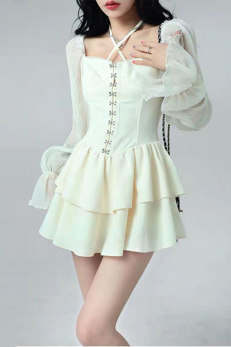 Long Sleeve Corset Mini Dress