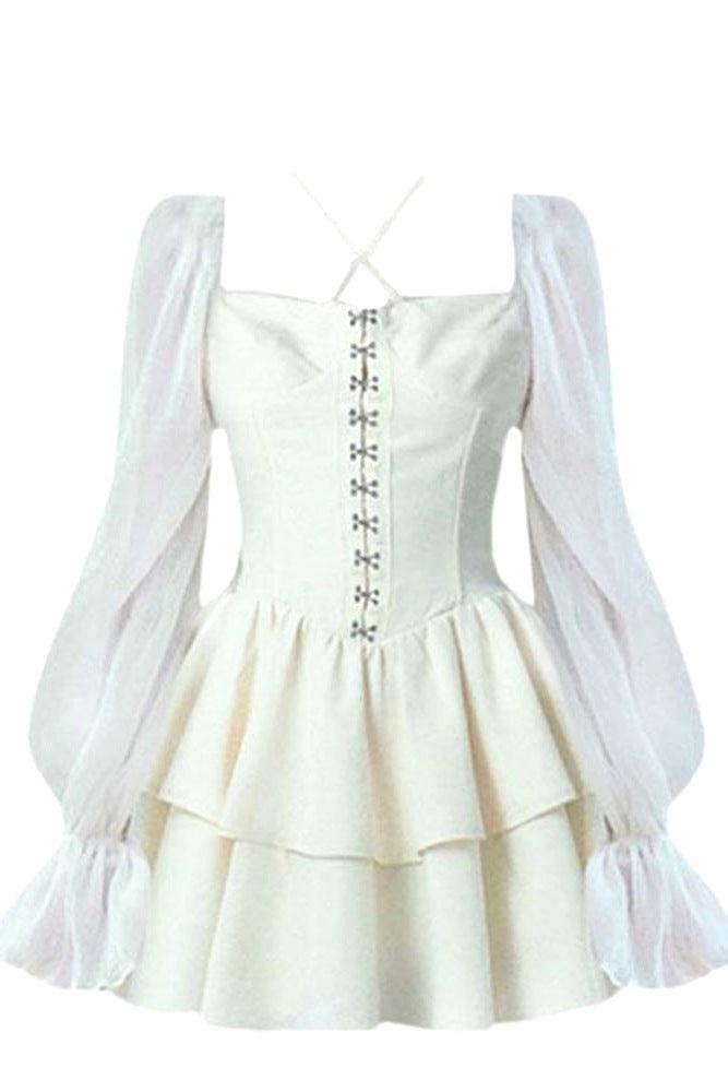 Long Sleeve Corset Mini Dress