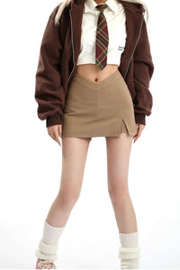 Mini Side Split Short Skirt
