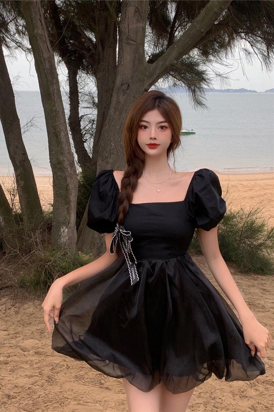 Gothic Lolita Puff Sleeve Dress