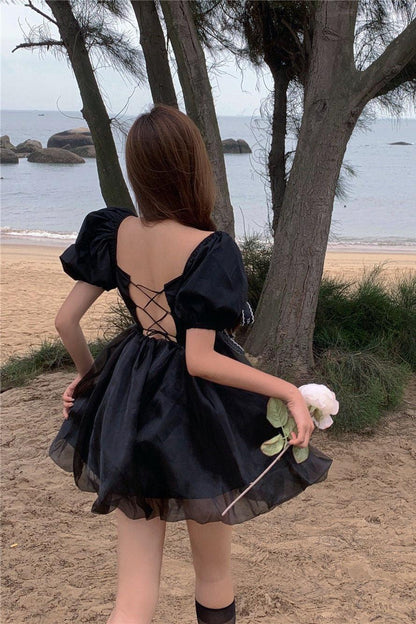 Gothic Lolita Puff Sleeve Dress