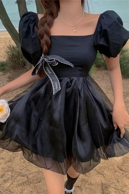 Gothic Lolita Puff Sleeve Dress