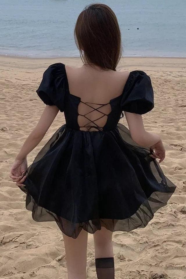 Gothic Lolita Puff Sleeve Dress