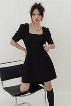 Load image into Gallery viewer, Vintage Puff Sleeve Mini Dress
