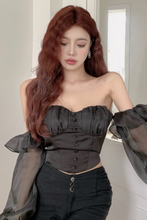 Load image into Gallery viewer, Slash Neck Women Crop Top

