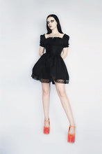 Load image into Gallery viewer, Sexy Goth Black Mini Dress
