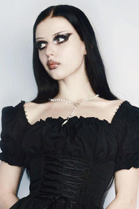 Sexy Goth Black Mini Dress