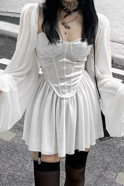 Lotus Leaf Sleeve Dress