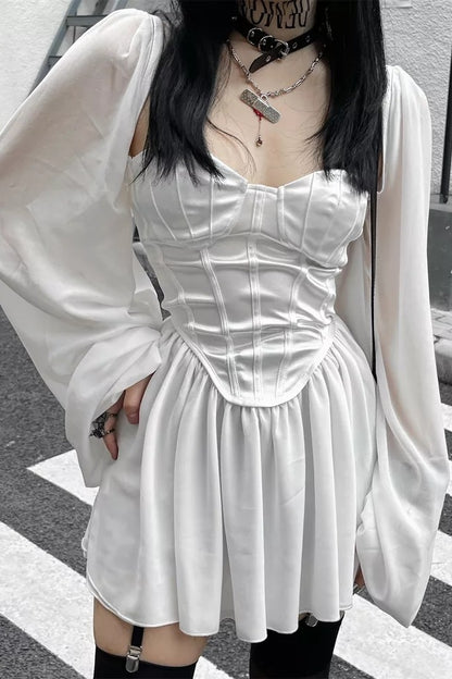 Lotus Leaf Sleeve Dress