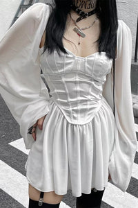 Lotus Leaf Sleeve Dress
