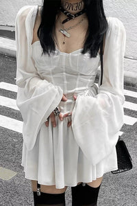 Lotus Leaf Sleeve Dress