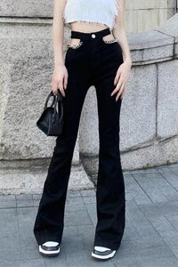 Chain Flare Jeans